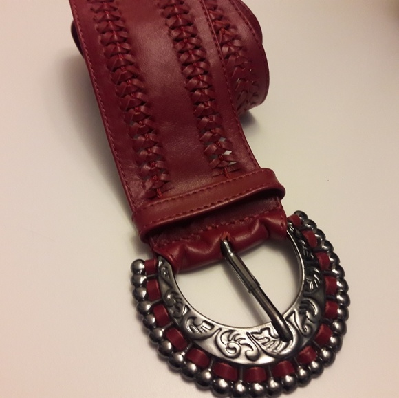 Stylish/Red/ Leather/ Sash Belt - Picture 5 of 8